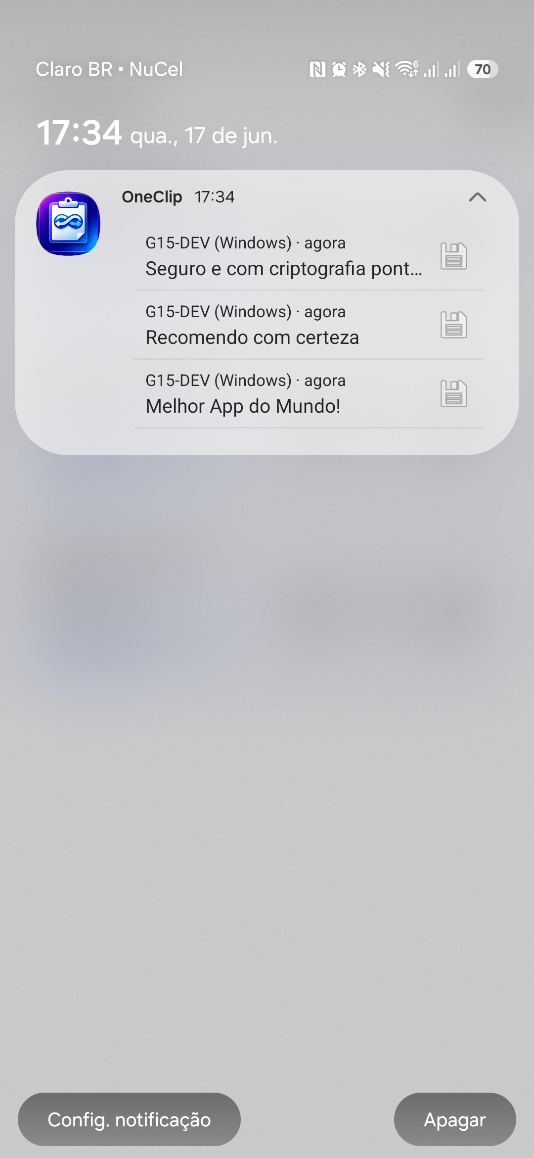 OneClip widget